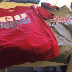 Ohio state 1 polyester t-shirt and 1 Hoodie